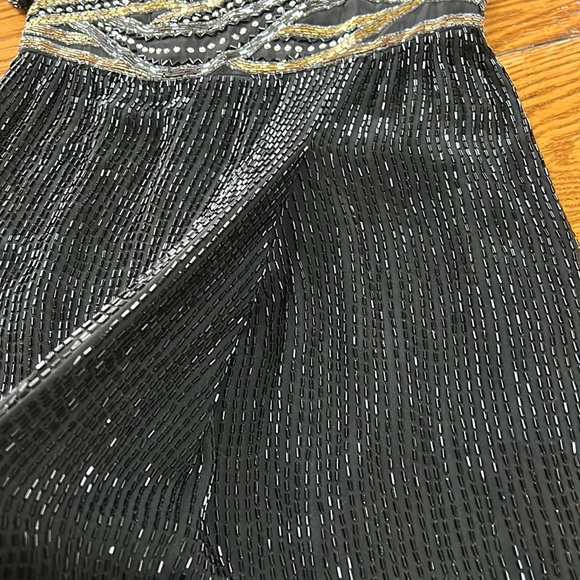 Bob Mackie Boutique black/gold beaded cocktail/evening dress. Size 6. - Picture 4 of 15